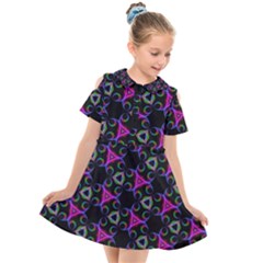 Background-36 Kids  Short Sleeve Shirt Dress