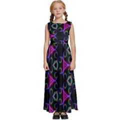 Background-36 Kids  Satin Sleeveless Maxi Dress