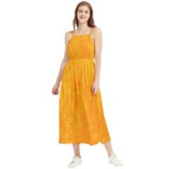 Background-yellow Boho Sleeveless Summer Dress