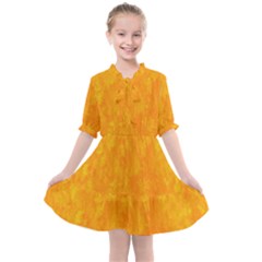 Background-yellow Kids  All Frills Chiffon Dress