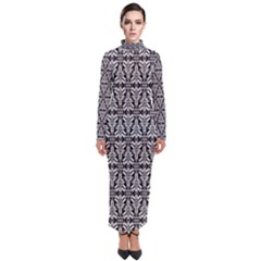 Decorative Turtleneck Maxi Dress