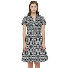 Decorative Short Sleeve Waist Detail Dress