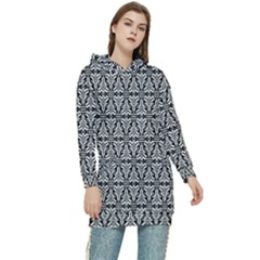 Decorative Women s Long Oversized Pullover Hoodie
