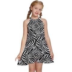 Design-85 Kids  Halter Collar Waist Tie Chiffon Dress