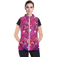 Pink Glitter, Cute, Girly, Glitter, Pink, Purple, Sparkle Women s Puffer Vest