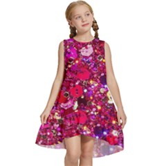 Pink Glitter, Cute, Girly, Glitter, Pink, Purple, Sparkle Kids  Frill Swing Dress