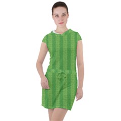 Punch Hole Drawstring Hooded Dress