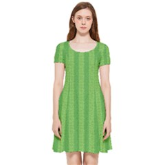 Punch Hole Inside Out Cap Sleeve Dress