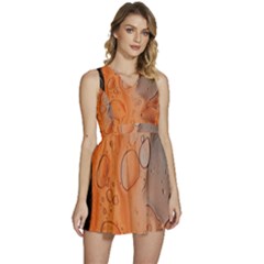 Water Screen Sleeveless High Waist Mini Dress