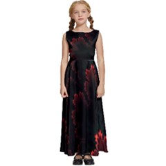 Amoled Red N Black Kids  Satin Sleeveless Maxi Dress