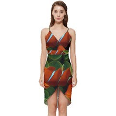 Fish Wrap Frill Dress