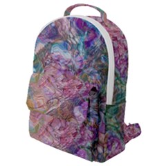 Abstract Waves Flap Pocket Backpack (small) by kaleidomarblingart