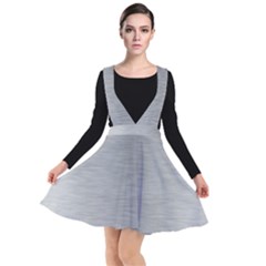 Aluminum Textures, Horizontal Metal Texture, Gray Metal Plate Plunge Pinafore Dress