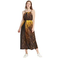 Gold, Golden Background Boho Sleeveless Summer Dress