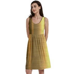 Golden Textures Polished Metal Plate, Metal Textures Classic Skater Dress
