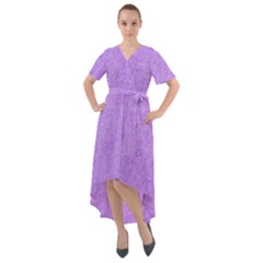 Purple Paper Texture, Paper Background Front Wrap High Low Dress