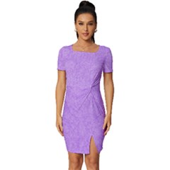 Purple Paper Texture, Paper Background Fitted Knot Split End Bodycon Dress