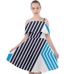 Blue Lines Background, Retro Backgrounds, Blue Cut Out Shoulders Chiffon Dress
