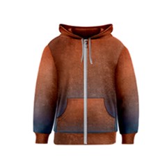 Orange To Blue, Abstract, Background, Blue, Orange, Kids  Zipper Hoodie