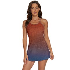 Orange To Blue, Abstract, Background, Blue, Orange, 2-in-1 Flare Activity Dress