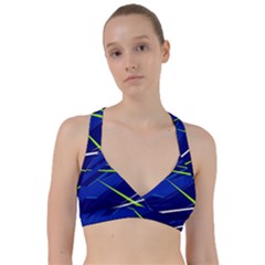 Abstract Lightings, Grunge Art, Geometric Backgrounds Sweetheart Sports Bra