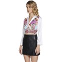 IMFD TRX Long Sleeve Tie Back Satin Wrap Top View2