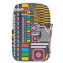 Pattern Geometric Abstract Colorful Arrows Lines Circles Triangles Belt Pouch Bag (Small) View2