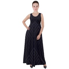 Black Pattern, Black, Pattern Empire Waist Velour Maxi Dress