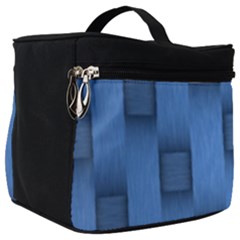 Blue Pattern Texture Make Up Travel Bag (big)
