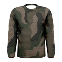 Camo, Abstract, Beige, Black, Brown Military, Mixed, Olive Men s Long Sleeve T-shirt