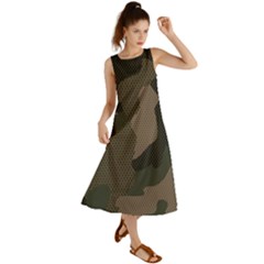 Camo, Abstract, Beige, Black, Brown Military, Mixed, Olive Summer Maxi Dress