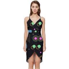 Colartive, Aesthetic, Amoled, Black, Colorful, Desenho Wrap Frill Dress