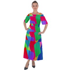 Colors, Color Shoulder Straps Boho Maxi Dress 