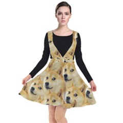 Doge, Memes, Pattern Plunge Pinafore Dress