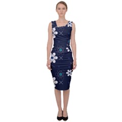 Flowers Pattern , Pattern, Flowers, Texture Sleeveless Pencil Dress
