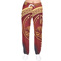 Holiday, Chinese New Year, Year Of The Tiger Women Velvet Drawstring Pants