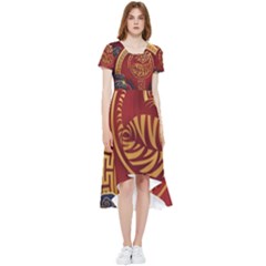 Holiday, Chinese New Year, Year Of The Tiger High Low Boho Dress