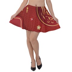 Holiday, Chinese New Year, Velvet Skater Skirt