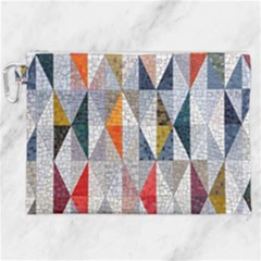 Mosaic, Colorful, Rhombuses, Pattern, Geometry Canvas Cosmetic Bag (xxl)