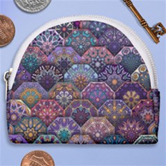 Texture, Pattern, Abstract Horseshoe Style Canvas Pouch