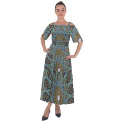Tile, Geometry, Pattern, Points, Abstraction Shoulder Straps Boho Maxi Dress 