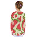 Cute Watermelon Seamless Pattern Kids  Long Sleeve T-Shirt View2