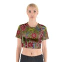 Authentic Aboriginal Art - Connections Cotton Crop Top View1