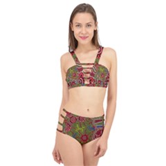 Authentic Aboriginal Art - Connections Cage Up Bikini Set