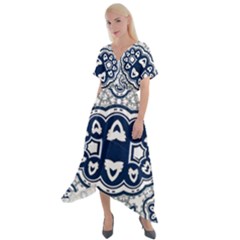Imfd Dgb 1 Cross Front Sharkbite Hem Maxi Dress