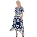 IMFD DGB 1 Cross Front Sharkbite Hem Maxi Dress View1