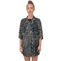 Authentic Aboriginal Art - Meeting Places Half Sleeve Chiffon Kimono View1
