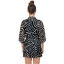 Authentic Aboriginal Art - Meeting Places Half Sleeve Chiffon Kimono View2