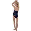 Authentic Aboriginal Art - Riverside Dreaming Go with the Flow One Piece Swimsuit View2