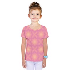 Fuzzy Peach Aurora Pink Stars Kids  One Piece T-shirt